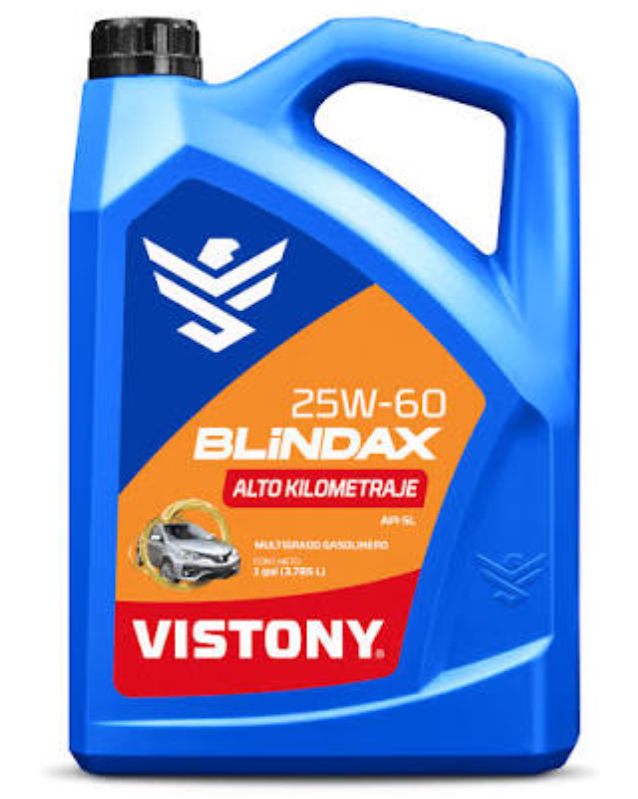 Envase de aceite VISTONY VISTONY BLINDAX GAS 25W60 MINERAL - GL 3.78LT grado 25W60 - Lubricentro Piloto